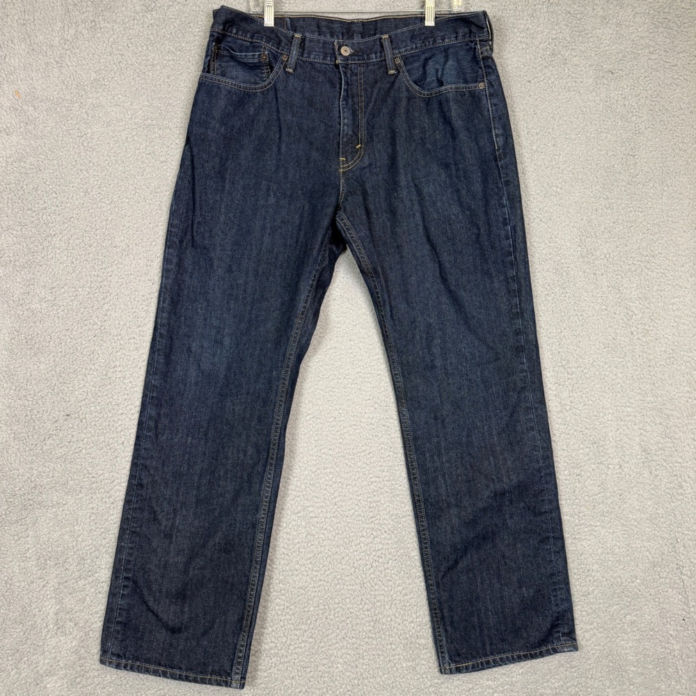 Levis 559 Relaxed Straight Jeans Mens 36x32 Dark Indigo Blue Denim